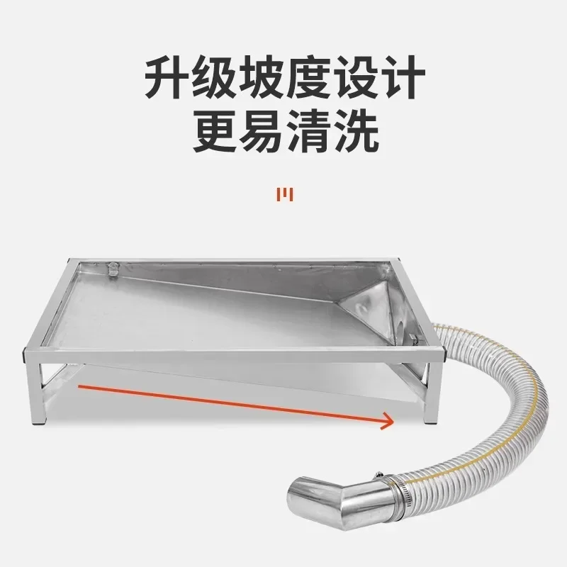 -304 stainless steel dog toilet with direct access to sewer, automatic flushing, golden haired large medium and large