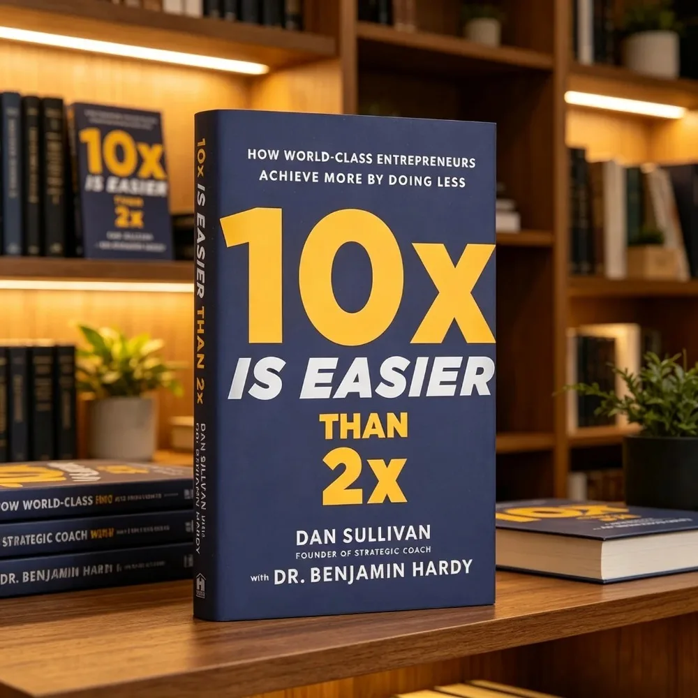 10x Is Easier Than 2x:The Counterintuitive System for Exponential Growth—Do Less Achieve More by Dan Sullivan&Dr. Benjamin Hardy