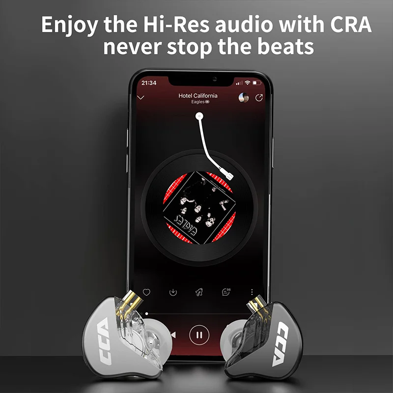 CCA CRA Wired HiFi Earbuds, fones intra-auriculares, cancelamento de ruído, Sport Gamer Earphones, KZ EDX Pro, ZSN Pro 2, Monitor