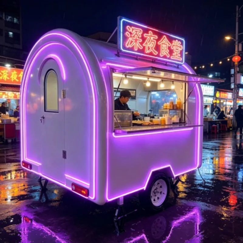 

Factory Direct Mobile Kitchen Trailer Australia/USA Standard Food Truck Model for Sale Snack & Ice Cream Application 220v