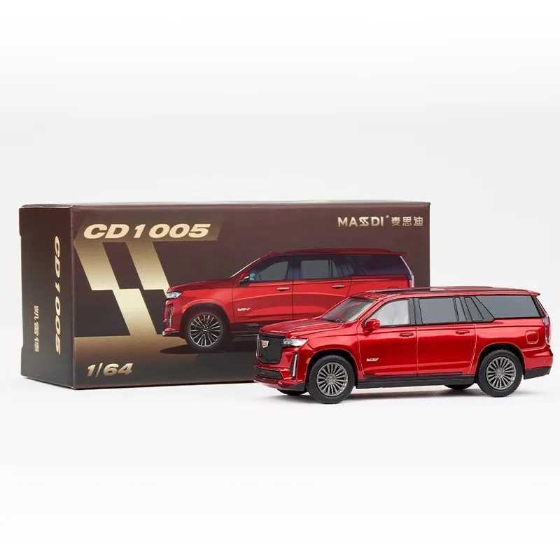 

MASDI 1:64 Cadillac Escalade Red, коллекционная модель из литого сплава, игрушка, орнамент