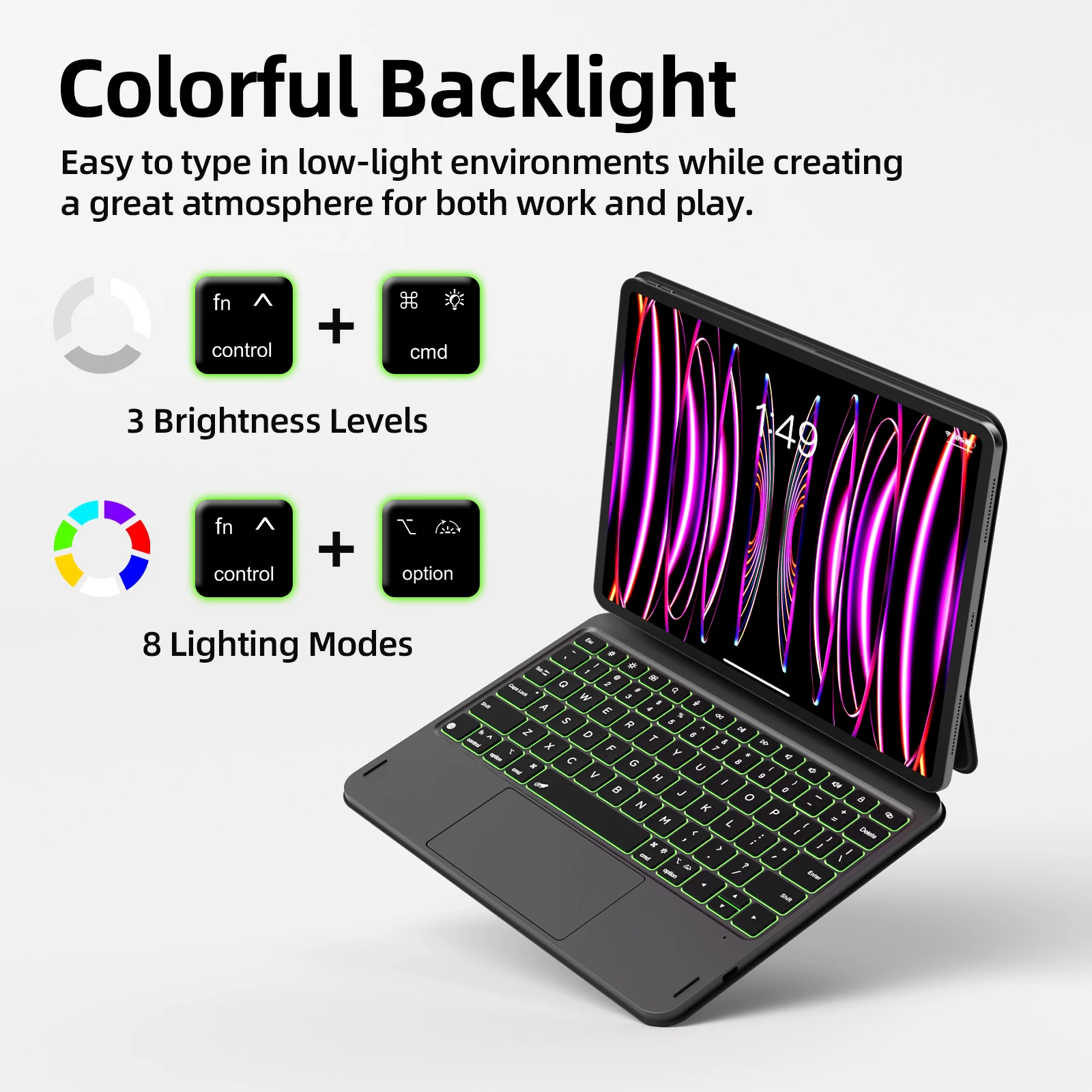 GOOJODOQ Teclado Mágico para iPad Air 6 2024 13 polegadas case para iPad Pro 11 12 9 Pro 13 Air 4 Air 5 para iPad 10a Geração Capa