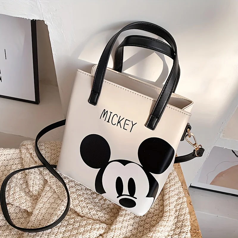 New Disney Mickey Fashion Casual High Quality Luxurious Cartoon Print Multifunctional Personalized Shoulder Crossbody Handbag