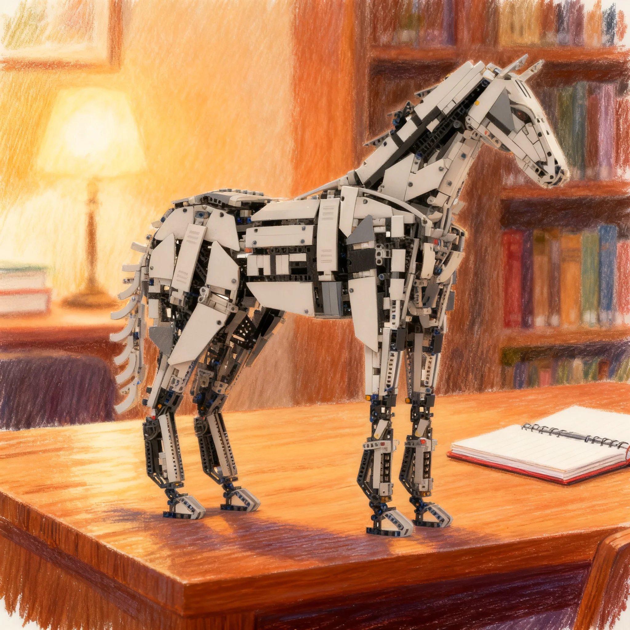 2459pcs MOC WHITE HORSE STATUE Model Building Blocks Architecture Toy Christmas Gift Idea Brick Birthday Education Creative