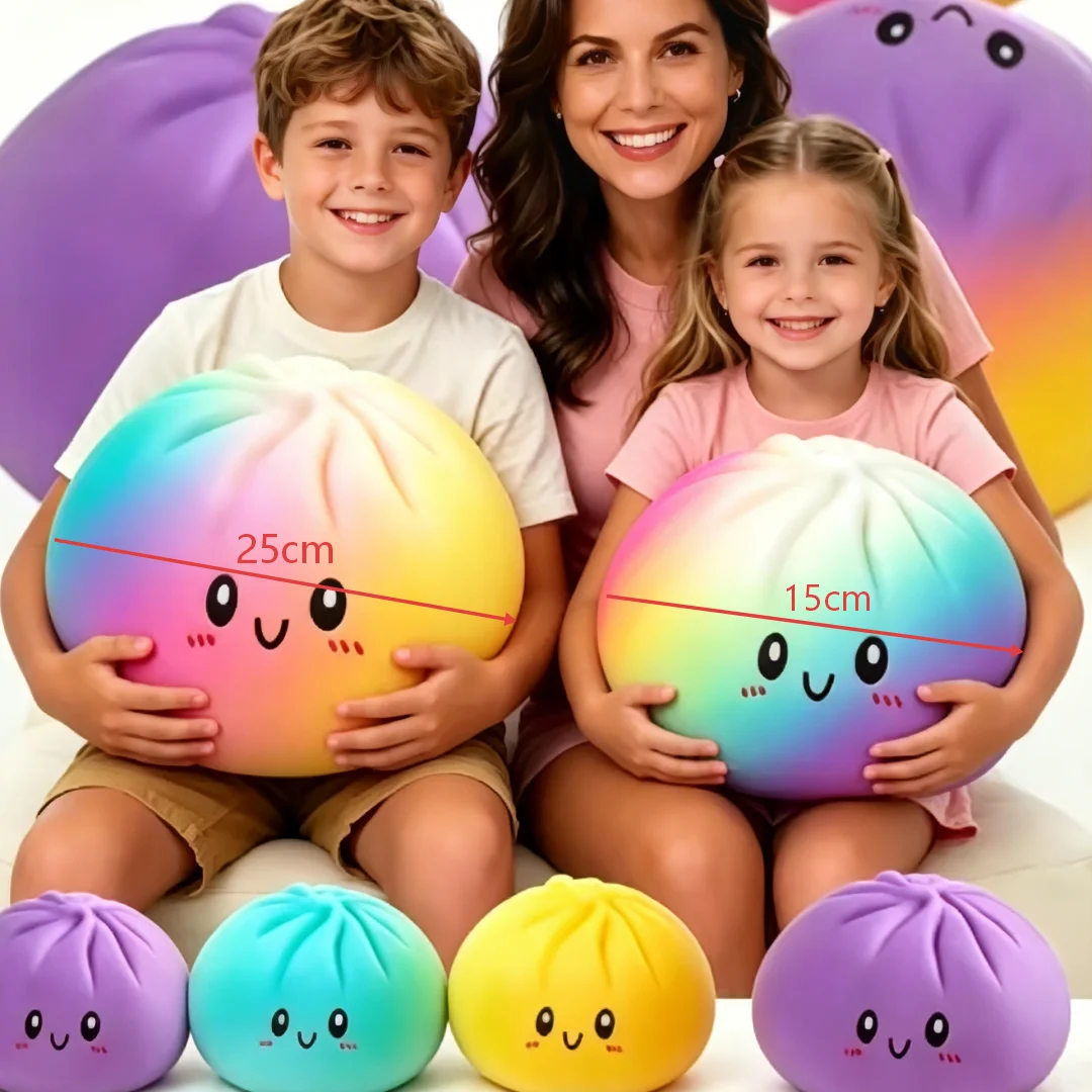 New 25cm Colorful Dumpling Big Stress Balls Reusable Low Rebound Decompression Dough Ball Unique Home Decoration Birthday Gift