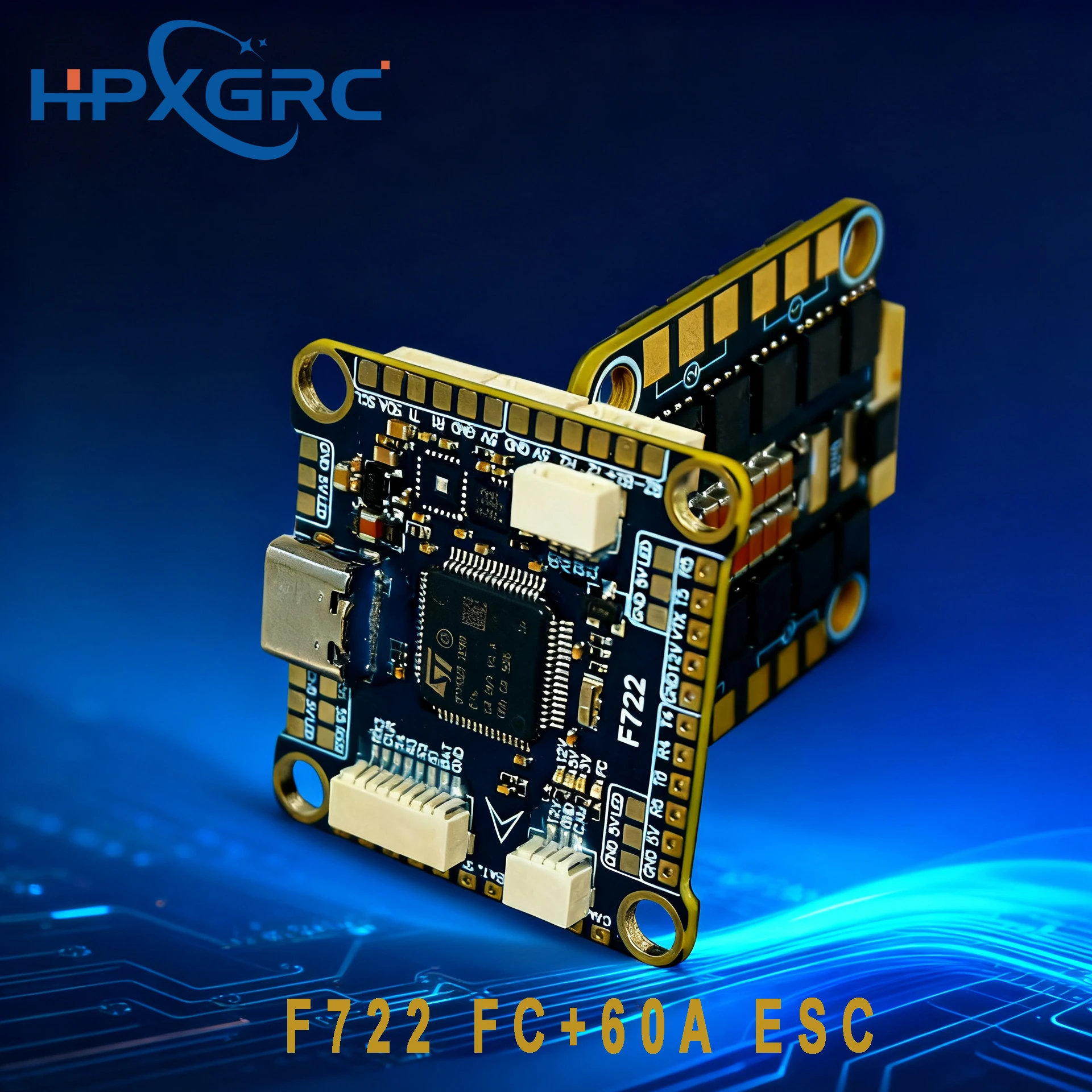 

HPXGRC F405/F722 STACK 55A 42688-P Гироскоп 16 МБ Черный ящик Анализ полетов данных Запись Plug Play Racing FPV Drone RC