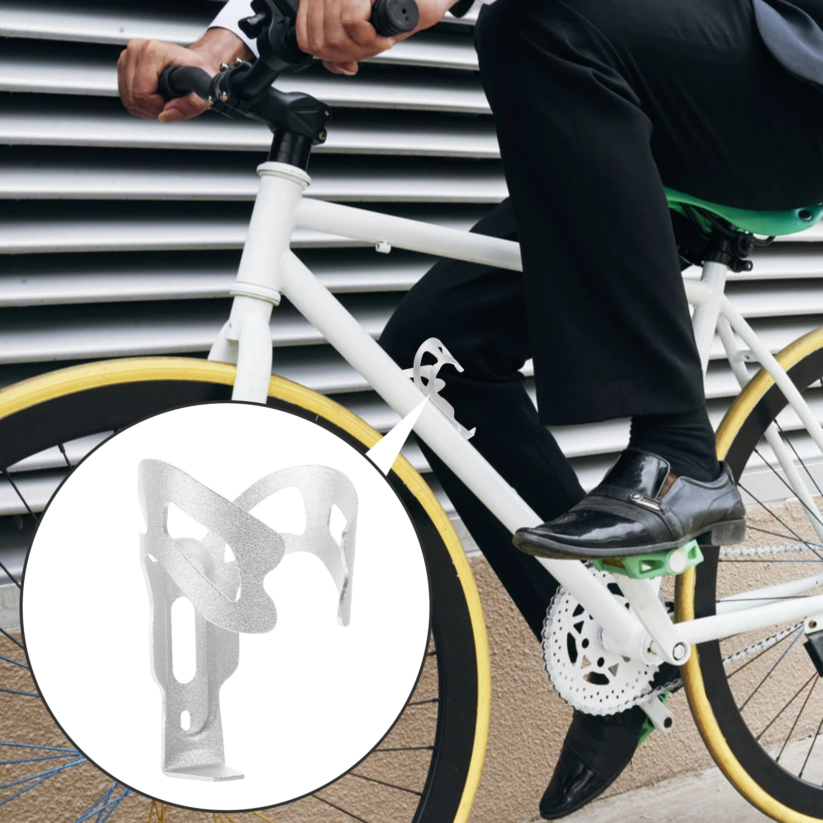 

Silver Aluminum Alloy Water Bottle Cage Lightweight Multi-Purpose Easy to Install Stylish and Safe