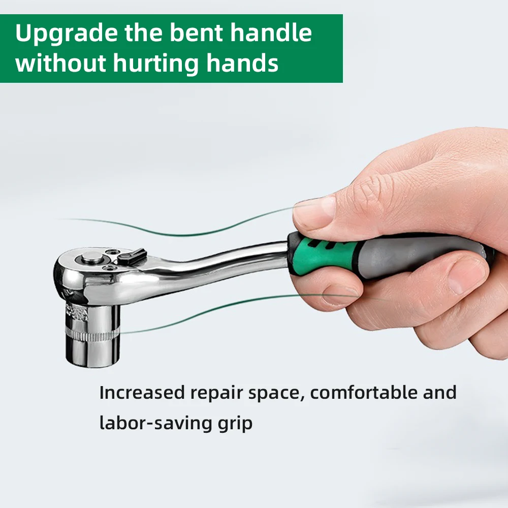 12/21pcs Socket Ratchet Handle Wrench Set 1/4\