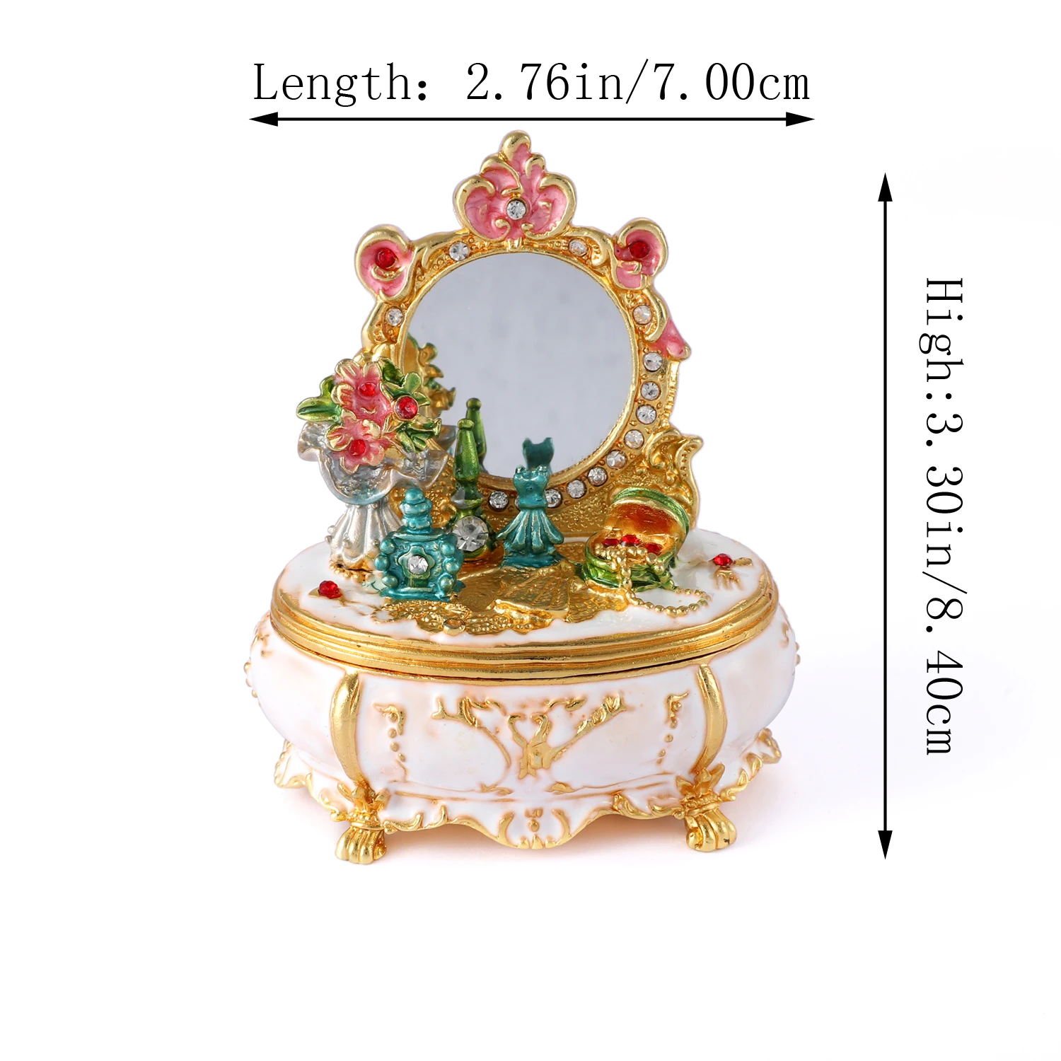 QIFU Elegant Vintage White Dresser Shape For Wedding Decor Gift