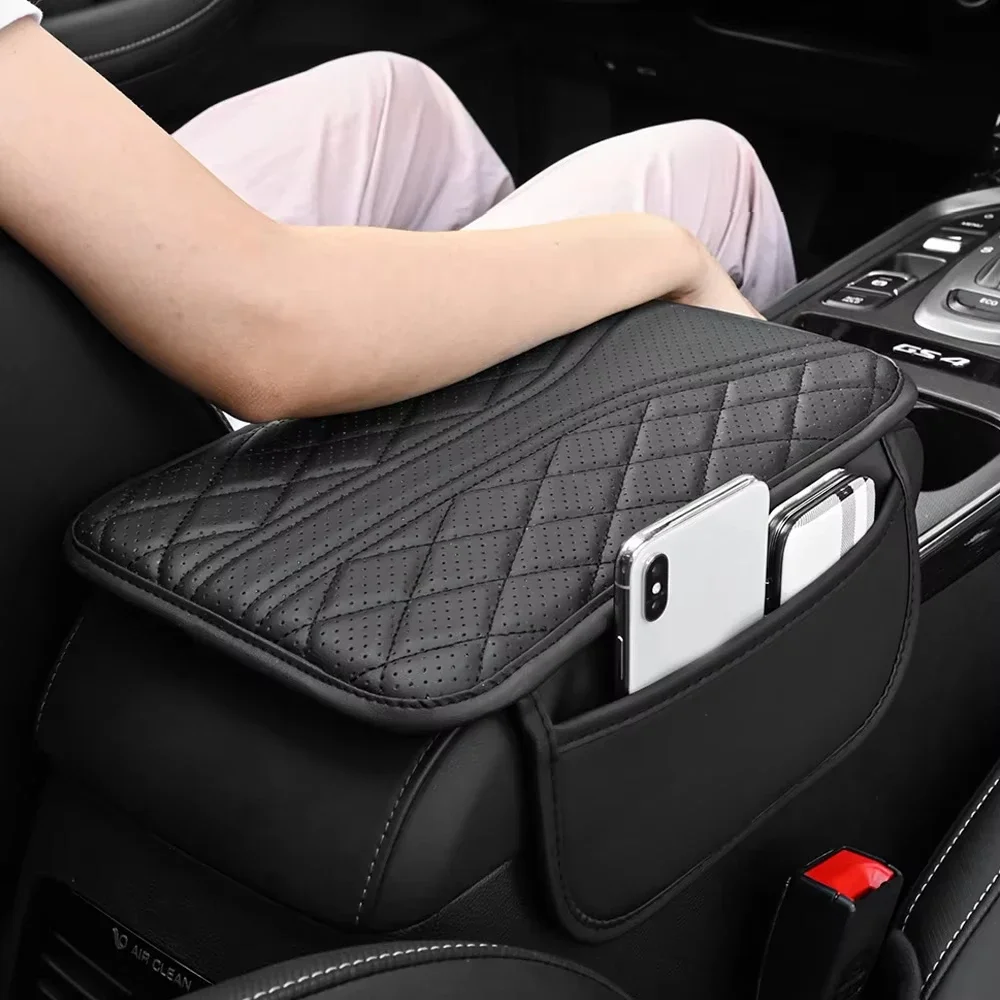 Car Armrest Pad Elbow Support Cushion Side Pocket Storage Pad Leather For MG ZS MG4 EV MG HS MG3 MG5 EV Marvel R MG ONE