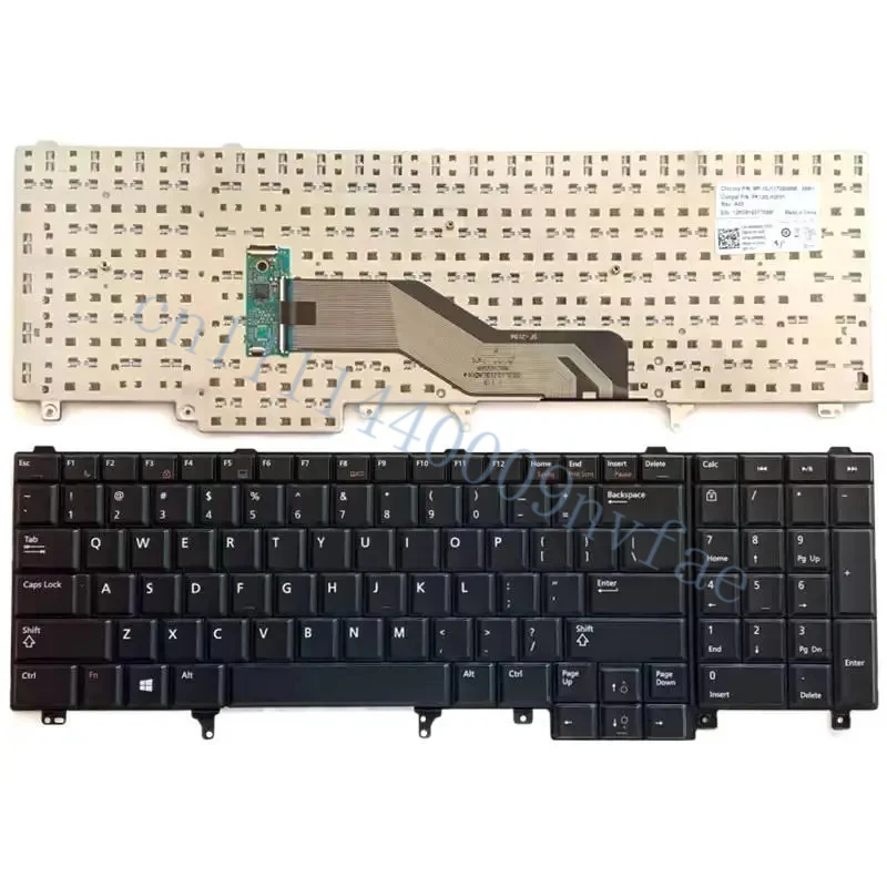 Сменная клавиатура без указателя, совместимая с Dell Latitude E5520 E5520m E5530 E6520 E6530 E6540 Precision M4600 0.3