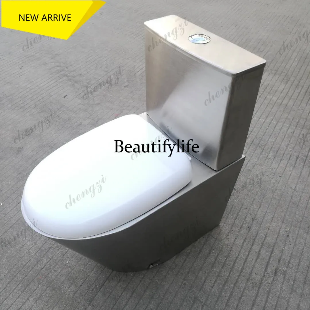 AB01  304 Stainless Steel Commercial Toilet Caravan Toilet High-efficiency Water-saving One-piece Toilet