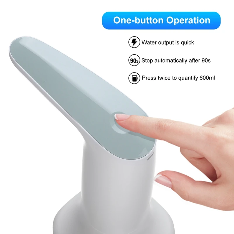 Distributore automatico di acqua, pompa dell'acqua elettrica ricaricabile USB, distributore di acqua con controllo tattile