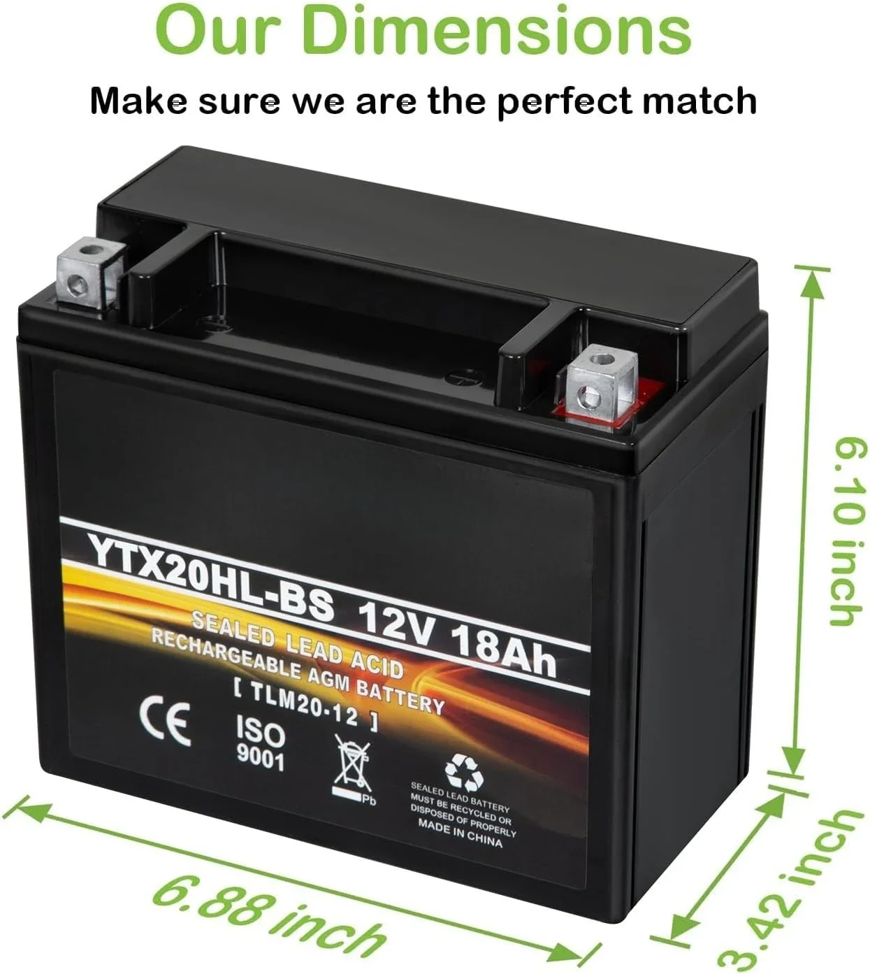YTX20HL-BS Battery,…