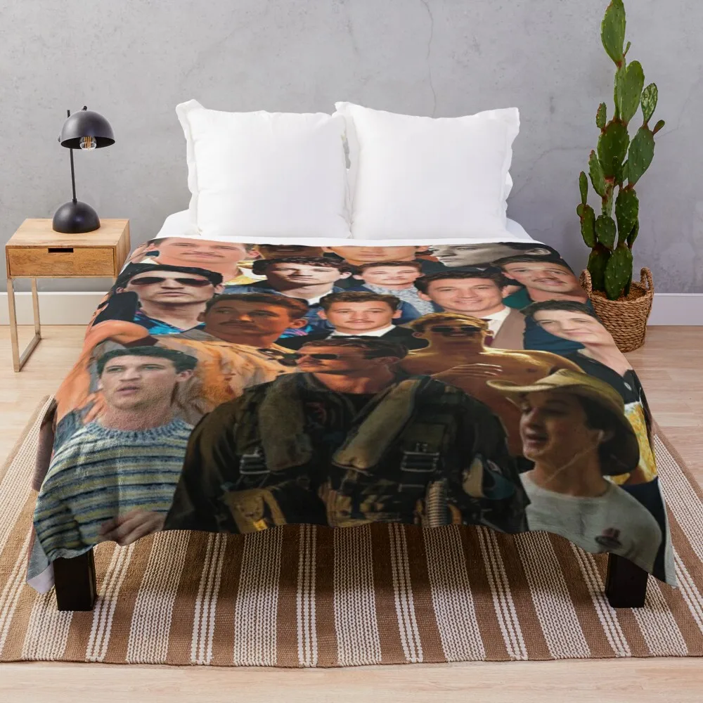 

Miles Teller Photo Collage Throw Blanket Kid'S Luxury Brand Extra Large Throw Blankets