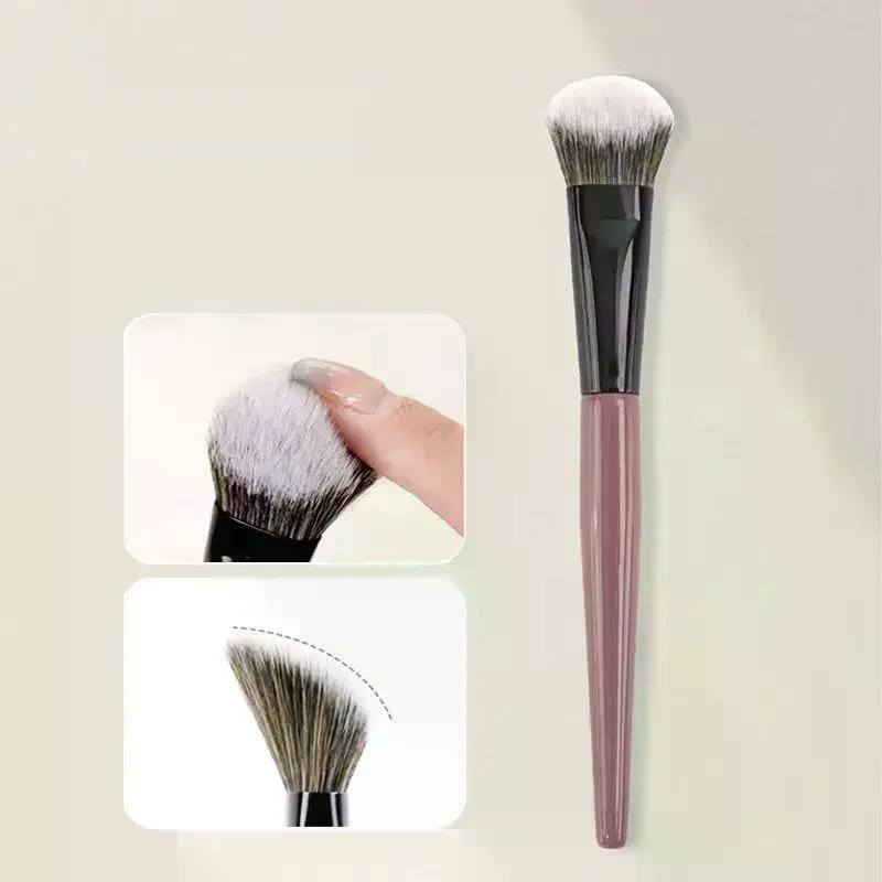 Pincel de blush macio para bochechas, pó portátil, blush, contorno facial, maquiagem, ferramenta cosmética para mulheres, meninas, iniciantes
