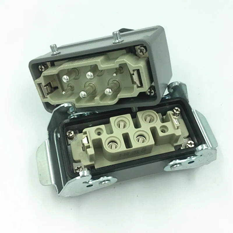 Heavy-duty Connector 80A Rectangular Hot Runner Plug HK-004/2 Industrial High-current Socket 4 Core 6 Core 12 Core