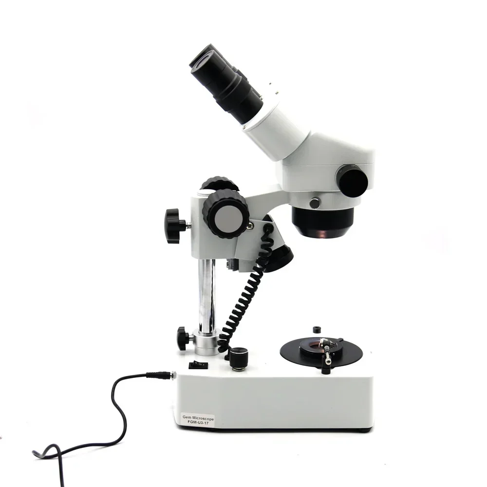 Fable Two Headed10-40X Binocular Stereoscopic Gemological Laboratory Compound Optical GIA Standard Tools Microscope