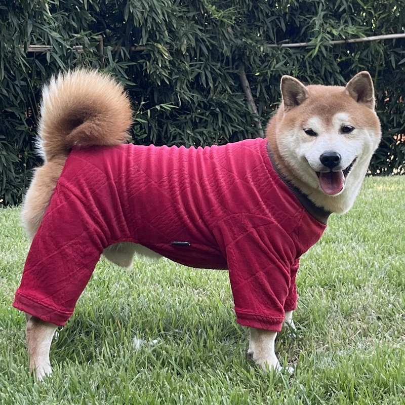 Winter Big Large Dog Clothes Jumpsuit Pajamas Poodle Schnauzer Corgi Shiba Inu Samoyed Husky Labrador Golden Retriever Clothing