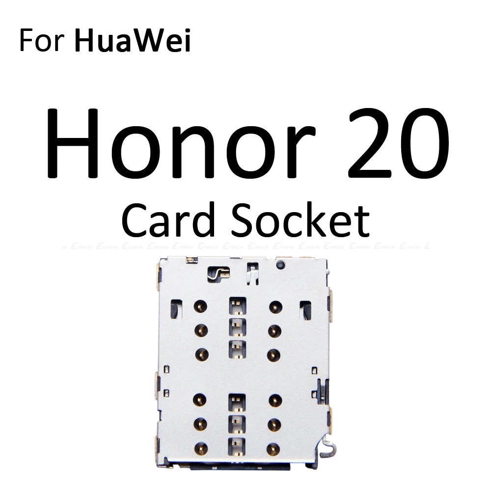 Sim Card Socket Slot Tray Reader Holder Connector Micro SD Adapter Container For HuaWei Honor View 20 Pro Lite 20i