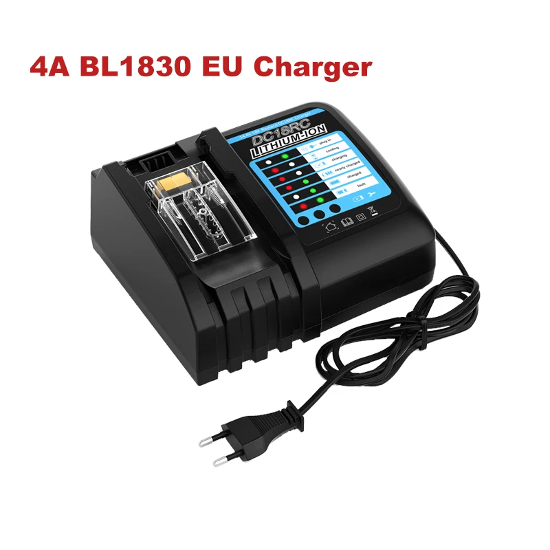 Powtree 18V 6,0Ah/8,0Ah Akku für Makita BL1830 Ersatzakku BL1860 BL1850B BL1840 BL1830 BL1815 mit 4A/6A Ladegerät