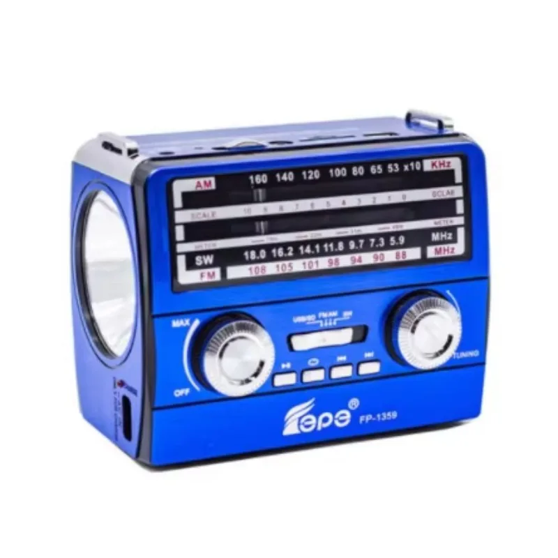 Fepe FP-1359BT FP-1359U-LS FP-1359U Portable Torch 10W Sunbright Solar Multifunctional Lamp Am Fm Sw 4 Banda Radio