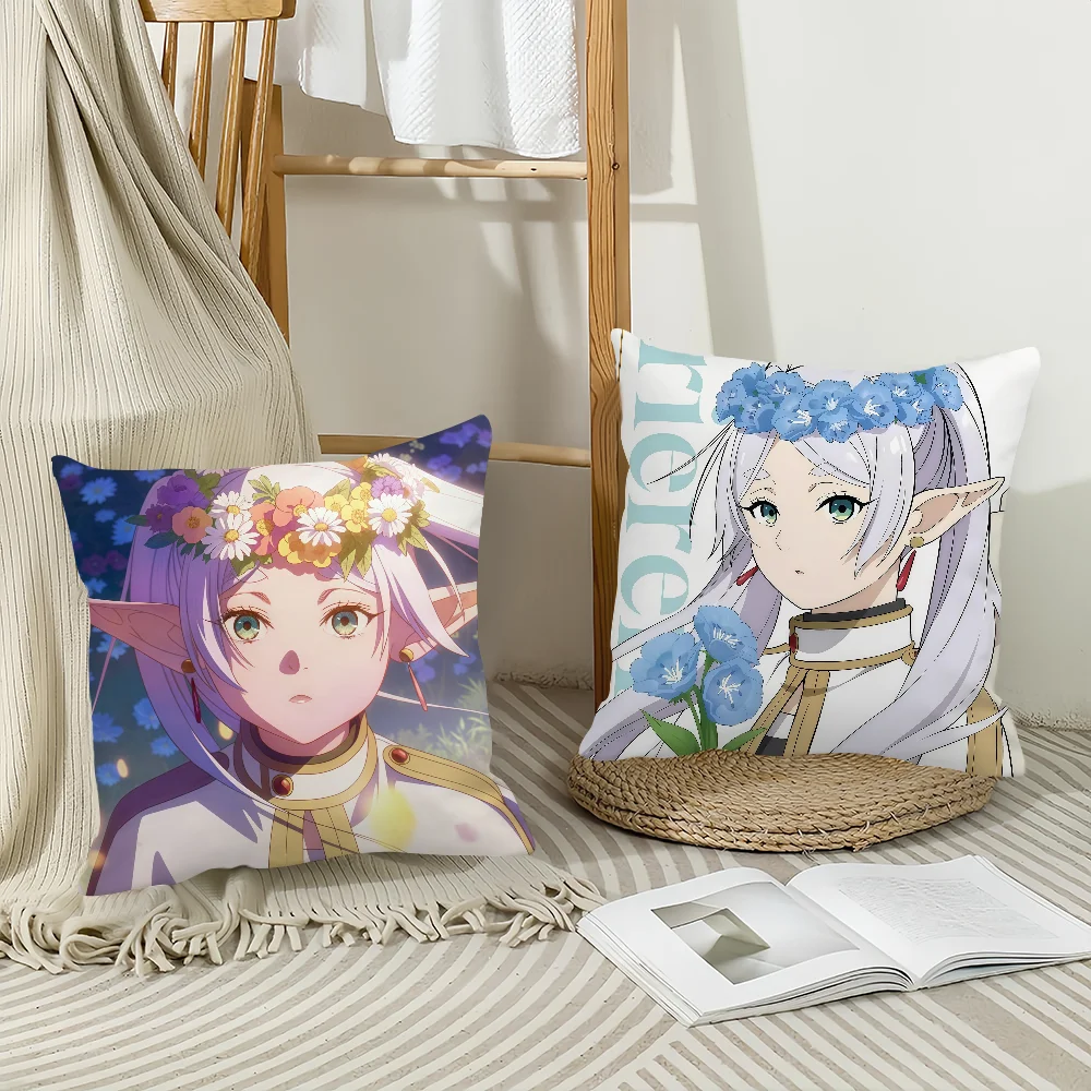 Anime F-Frieren B-Beyond cushion cover Anti-dustmite Sofa Cushion Decorative Office Cover Lounge Area Indoor & Outdoor Use