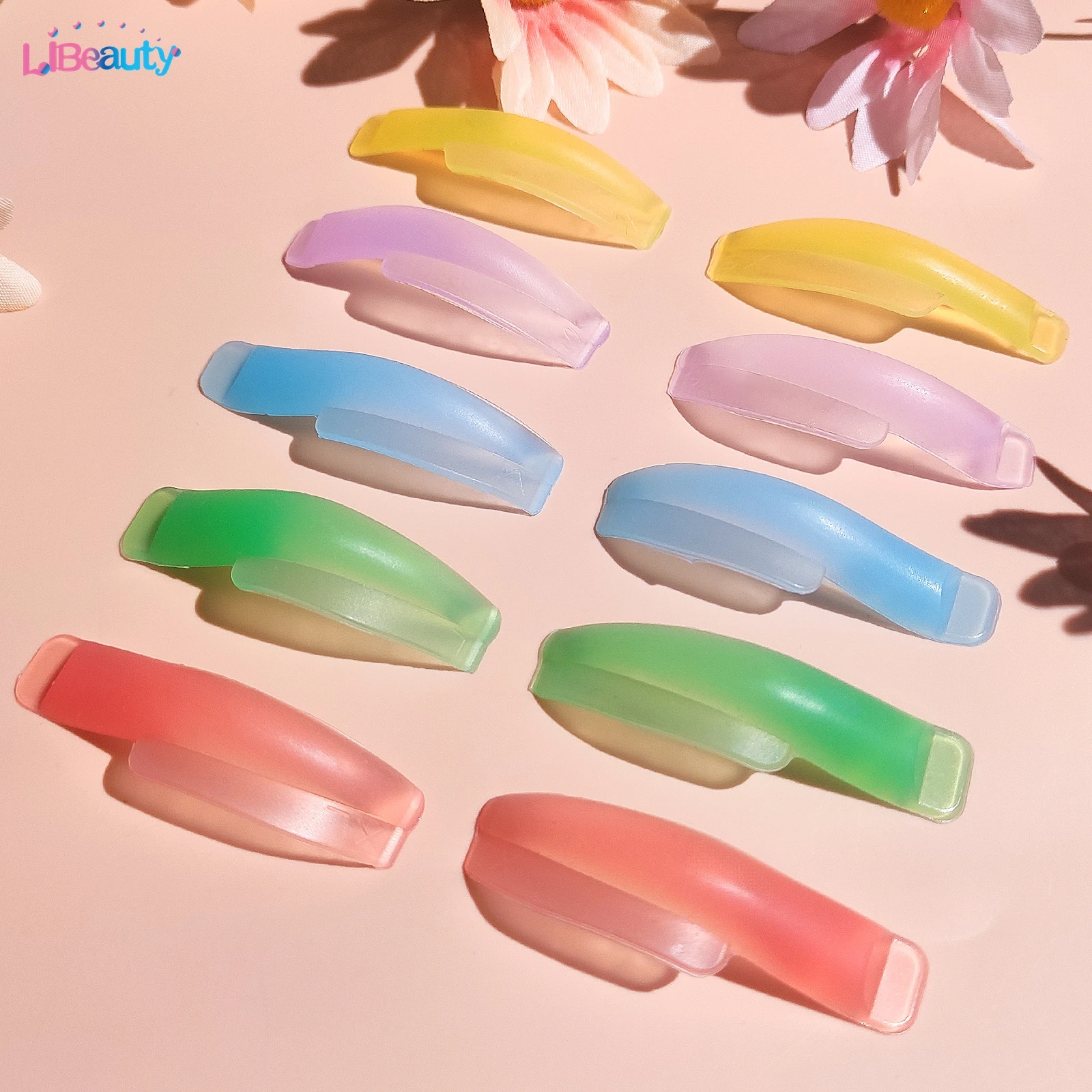 Libeauty Different Curl Reusable Silicone Eyelash Perm Rod Sticky Lashes Rod Shield Lifting 3D Eyelash Accessories Makeup Tool