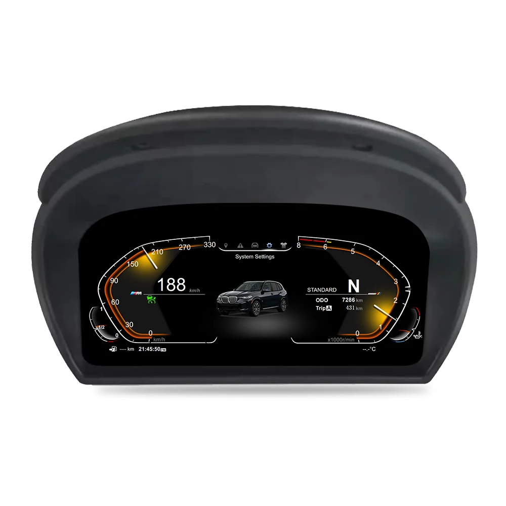 

12.3" LCD Speedometer Digital Dashboard Auto Meter Instrument Cluster Speed Cluster Screen for Z4 E89 2009 - 2016 LINUX