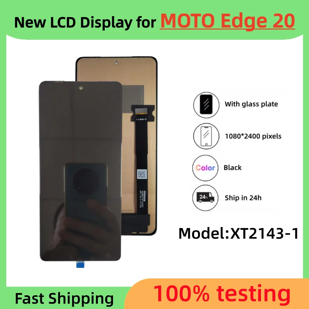 

New LCD display For Moto Edge 20 XT2143-1 OLED Display Touch Screen Digitizer Assembly replacement parts