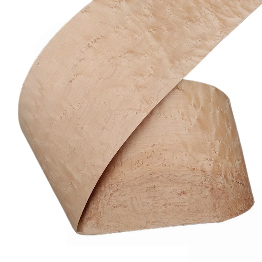 Natural Birdseye Veneer, 0.5mm, 200x14cm, For Display Table Surface Veneering & Book Cover.