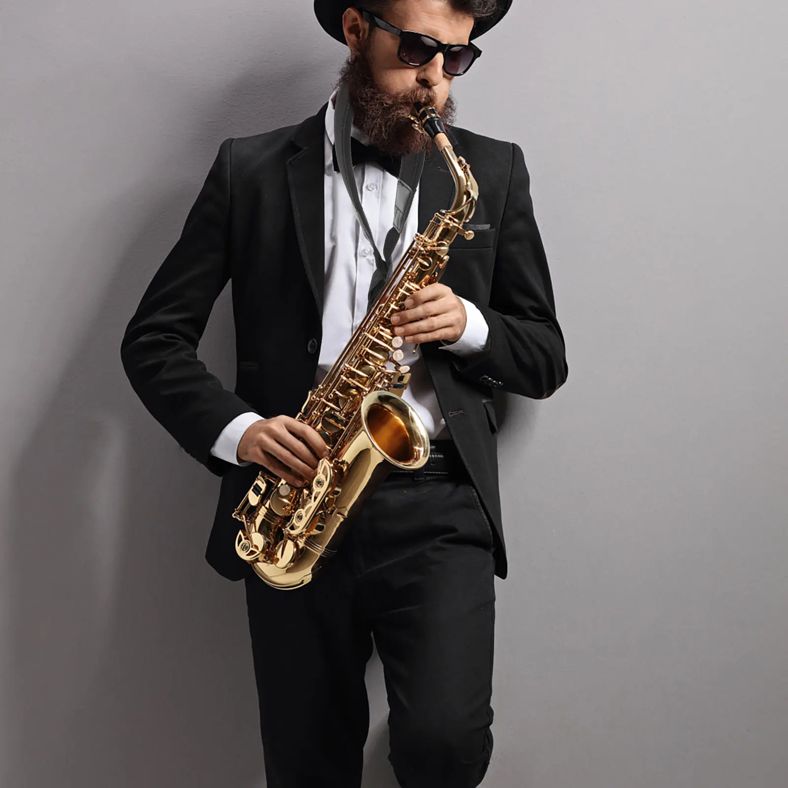 

Saxophone Strap Tenor Neck Padded Large Practice Accessory Accessories Nylon for Alto