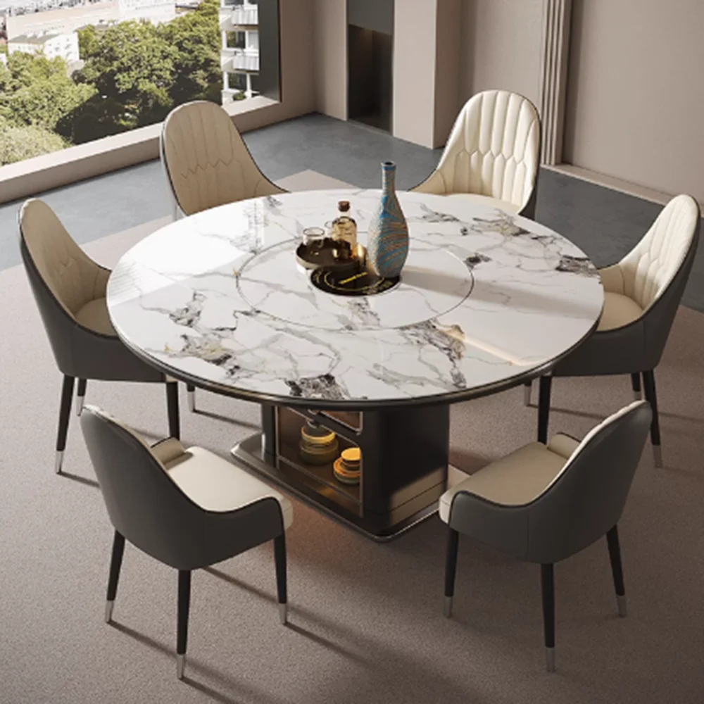 

Unique Trendy Luxury Dining Table Round Kitchen Restaurant Makeup Nordic Dining Table Lounge Clean Muebles Home Furniture