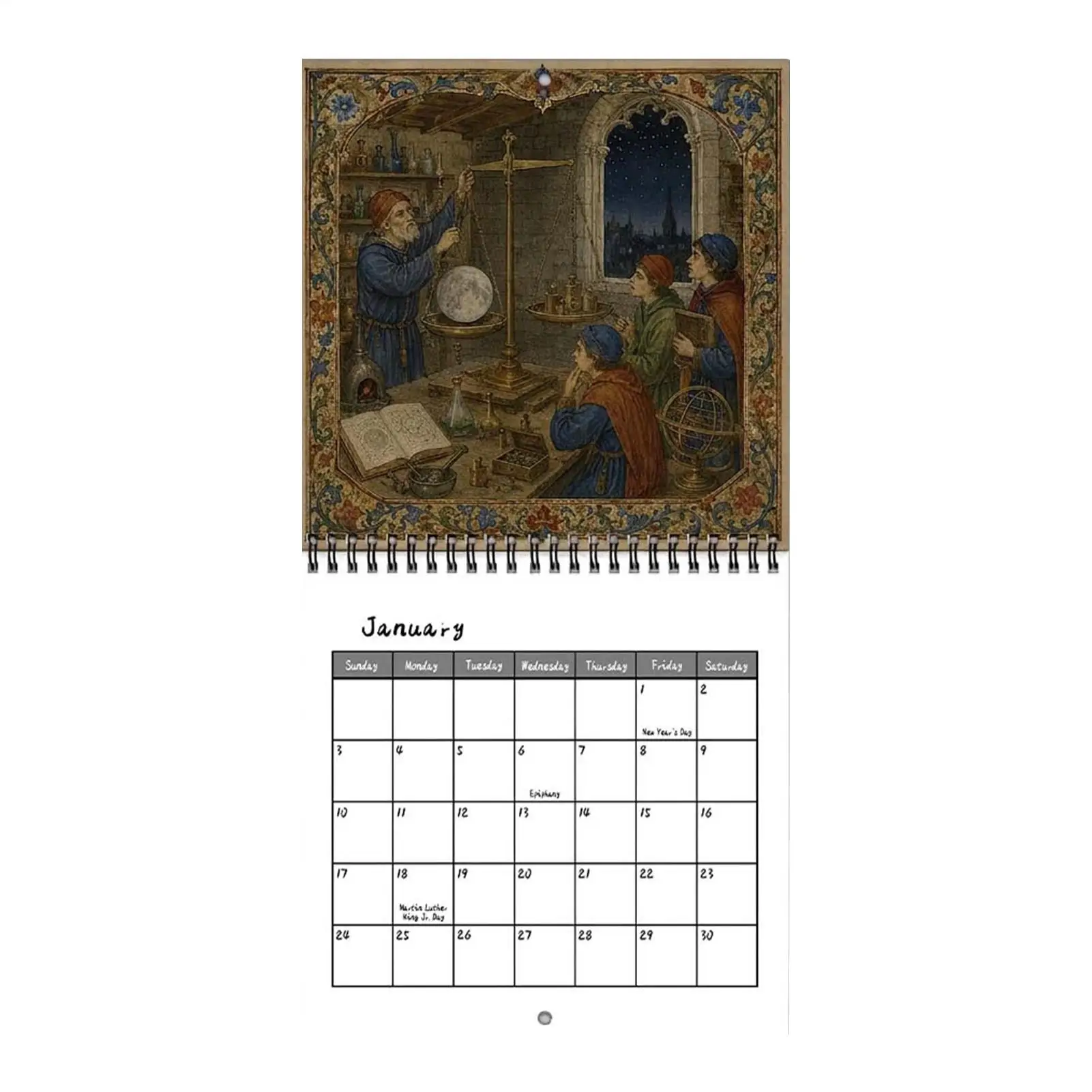 Weird Kingdom Wall Calendar 2027 Medieval Fantasy Animal Art Theme Calendar Kingdom Theme Spiral Binding 12 Month Art Planner