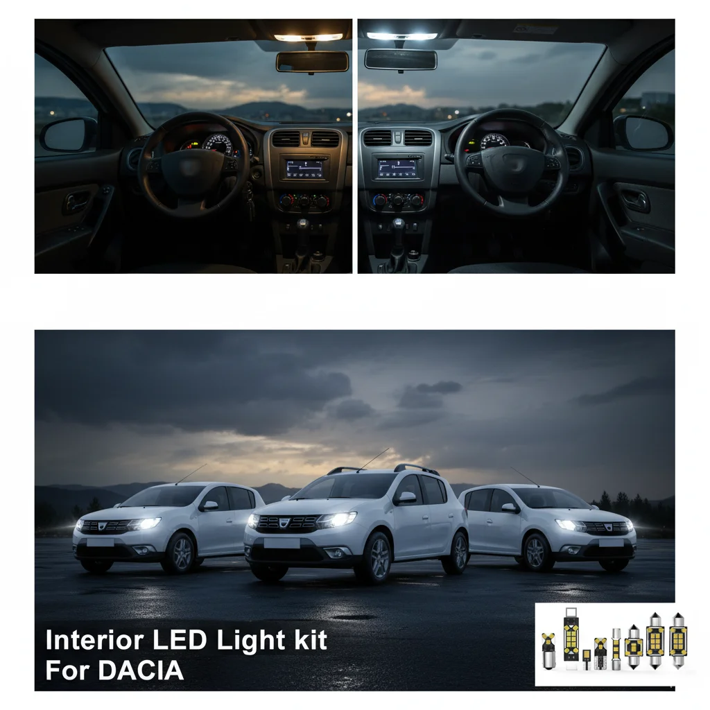 For DACIA Duster Logan Lodgy Sandero Dokker H79 K67 F67 U90 K90 F90 L90 l52 J92 B90 B52 Car Interior Light LED Kit White Canbus