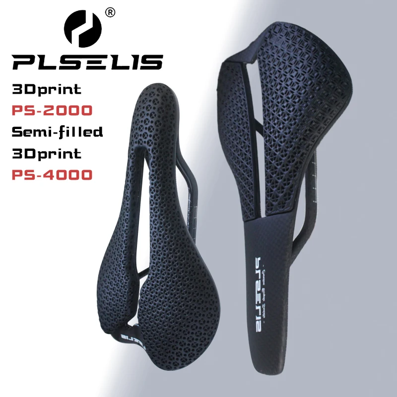 

Велосипедное седло PLSELIS PS-2000 PS-4000 из карбонового волокна с 3D-печатью и вырезами для комфорта