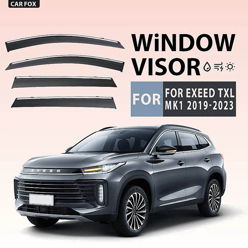 

For Exeed TXL TX 2019+ Car Window Visor Rain Sun Shade Awning Windshield Side Deflector Auto Accessories