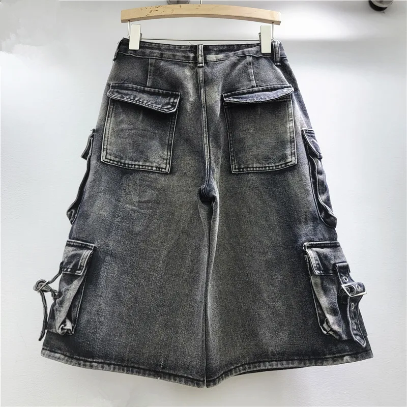 ANJY Spring Summer New Women American Style High Street Ins Hand-painted Graffiti Jeans Hip-hop Loose Casual Cargo Shorts A27484