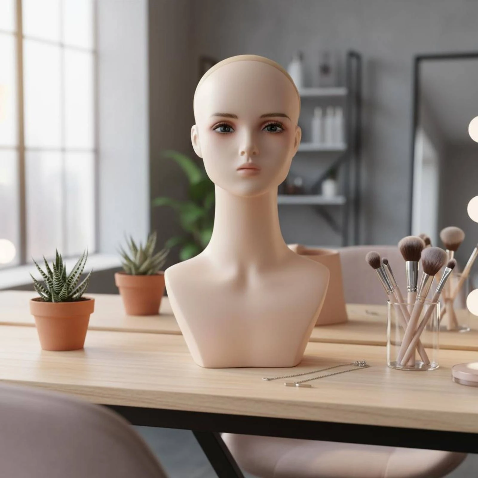 hairpiece-display-head-pvc-hairpiece-head-bust-synthetic-female-bust-realistic-easy-to-showcase-for-cosplayers-shop-window