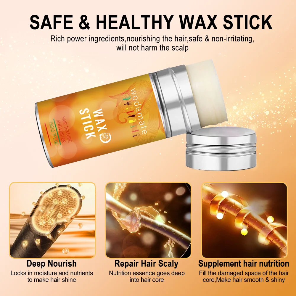 Gel Cair Renda Gel Ikatan Renda Tanpa Lem Tak Terlihat Sementara Lem Perekat Wig + Stik Lilin untuk Gel Penata Kontrol Tepi Rambut