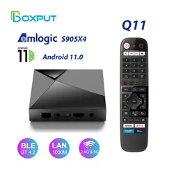 Android 11 Smart TV BOX Q11 Amlogic S905X4 Quad-Core 4GB 32GB TV Box 2.4G/5G Wifi BT4.2 Voice Remote Control 1000M Set-top Box