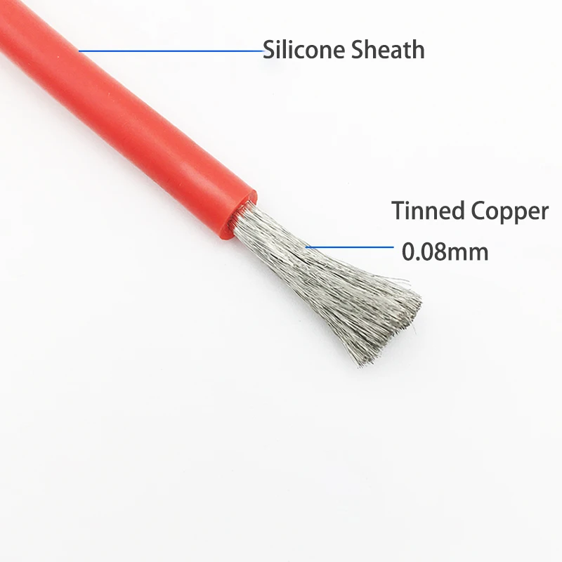 18 6AWG Silikonowy kabel elektryczny Elastyczny 16 14 11 10 9 8 AWG 50mm2 70mm2 95mm2 120mm2 Drut silikonowy Drut miedziany cynowany 200 ℃ — zdjęcie 7