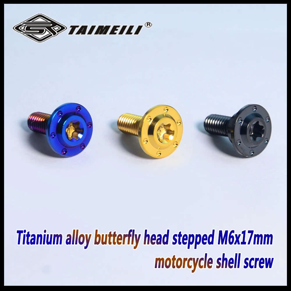 TAIMEILI Titanium alloy Butterfly head Ladder type m6x17mm motorcycle shell Screws/2PCS/4PCS