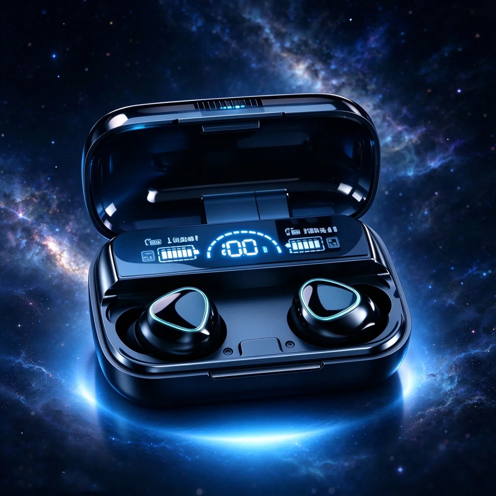 Anc Wireless Headphones Bluetooth 5.3 - Auriculares inalámbricos con estuche de carga,