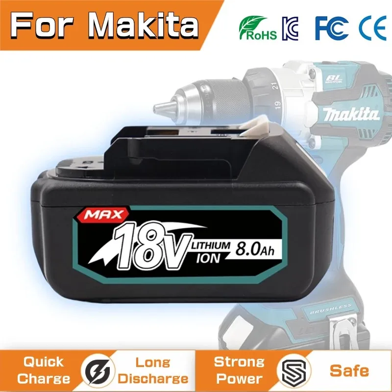 

18V Rechargeable Power Tools Battery 6000mAh For makita with LED Li-ion Replacement LXT BL1860B BL1860 BL1850+3A Charger