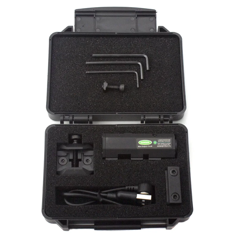 رؤية ليزر تكتيكية قابلة لإعادة الشحن متوافقة مع سكة Picatinny وسككك الحديدية M-lok رؤية ليزر أحمر أخضر أزرق #2