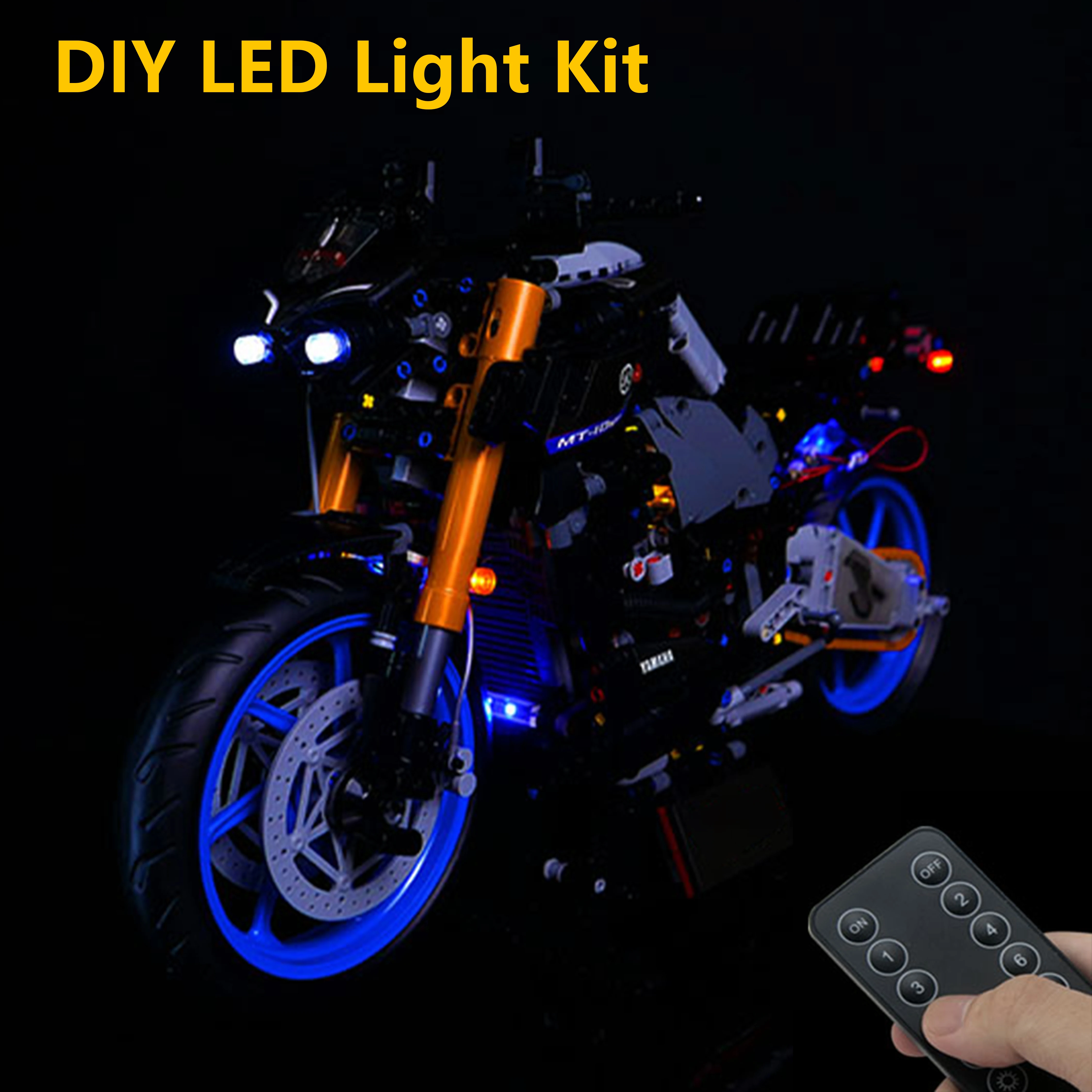 

DIY LED Light Kit 42159 Motorcycle Building Block Model Remote Control Decorative Lighting Accessories Lights Only Gift