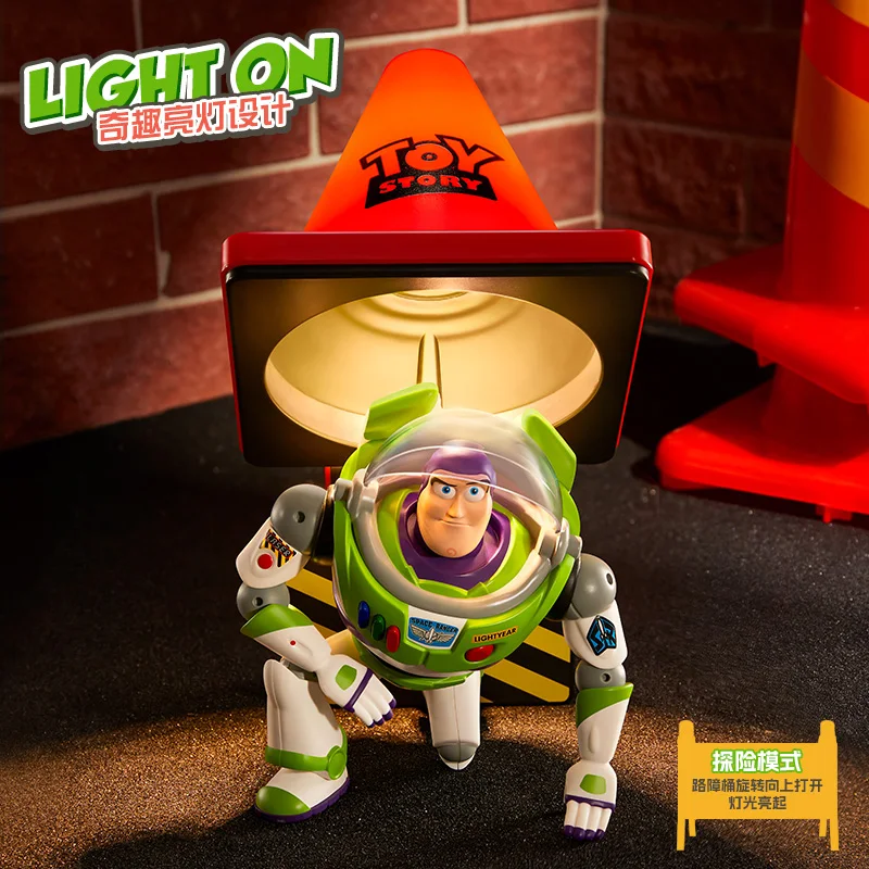 New Disney X Martube Buzz Lightyear Roadblock Lamp Toy Story Desktop Figurine Trendy Peripheral Products Kids Birthday Gift