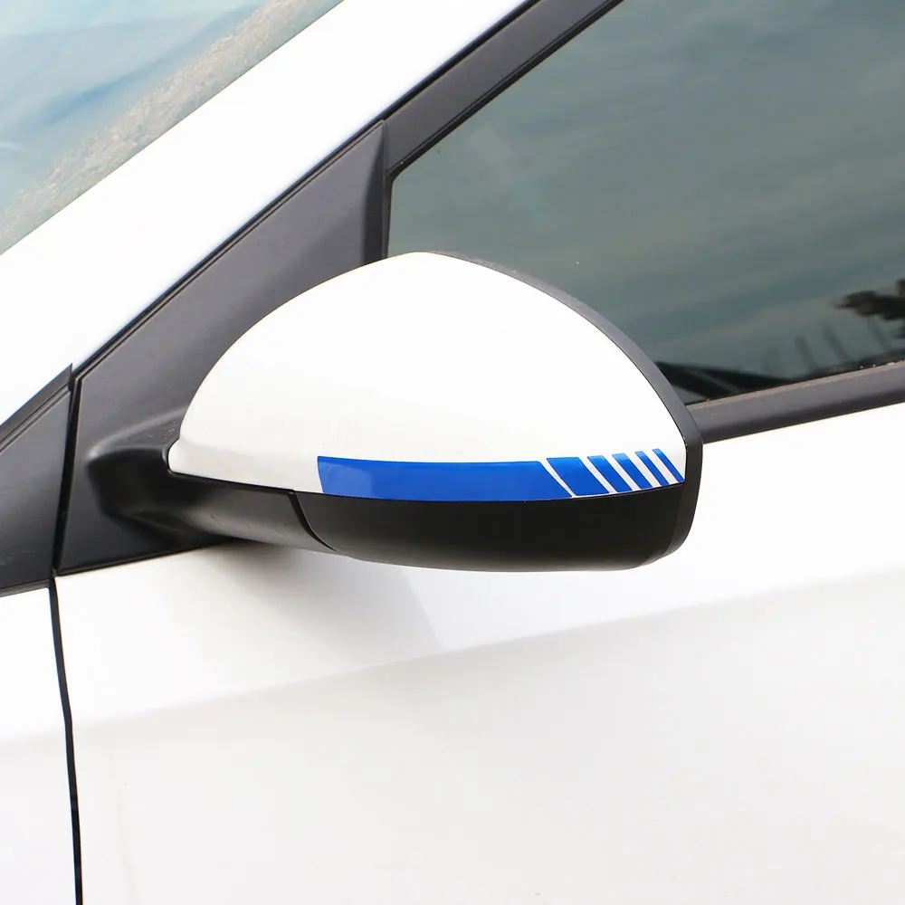2 шт. прочные виниловые гоночные полосы, украшения для боковых зеркал заднего вида автомобиля, модные универсальные аксессуары для автостайлинга