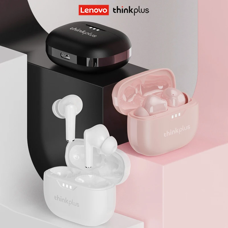 Image of 2026 Original Lenovo Kopfhörer Kabellos Bluetooth 5.3 Kopfhörer HiFi Stereo Geräuschunterdrückung Sport-Ohrhörer Touch-Steuerung Neues Geschenk